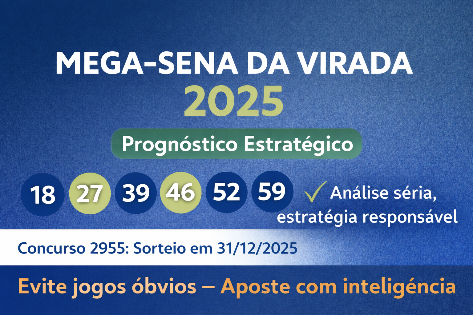 Mega-Sena da Virada 2025 – Prognóstico Estatístico